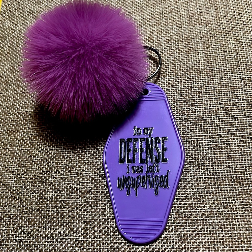 Pinup Girl Unsupervised Motel Keychain Retro